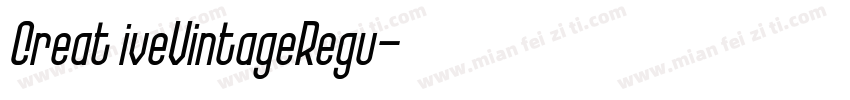 Creat iveVintageRegu字体转换